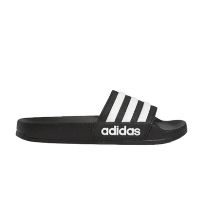 Kids Adilette Open Toe Slip-On Slides Black/White