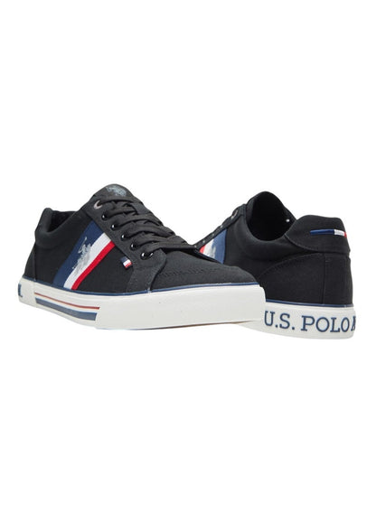Men's Black Low-Top Sneakers,Lightweight Casual Shoes for Classic Look