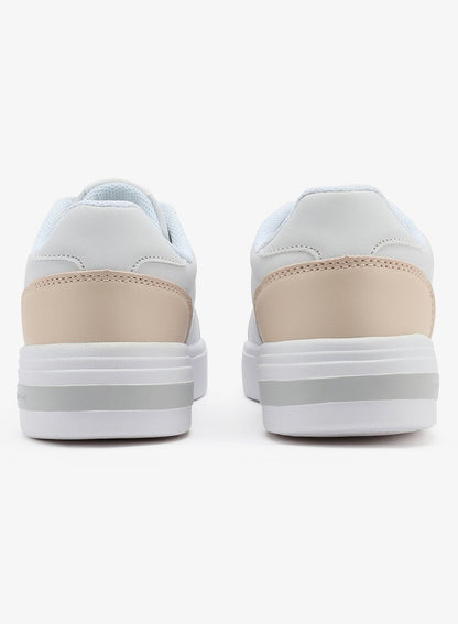 Women's White Low-Top Sneakers - Lightweight Modern Design Shoes for All-Day Comfort