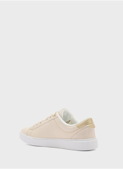 Logo Detail Lace Up Low Top Sneakers