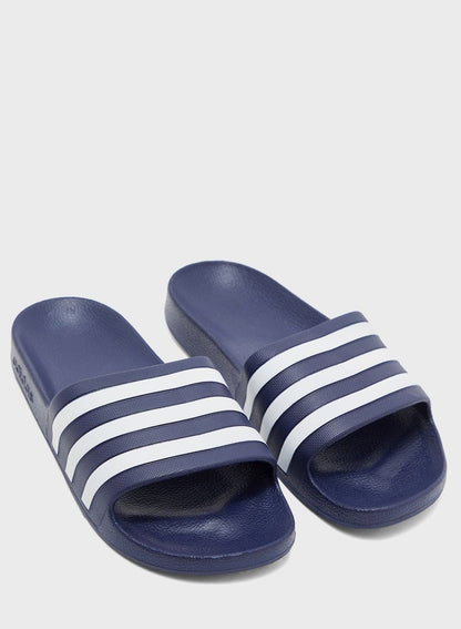 Adilette Aqua Slides Navy/White