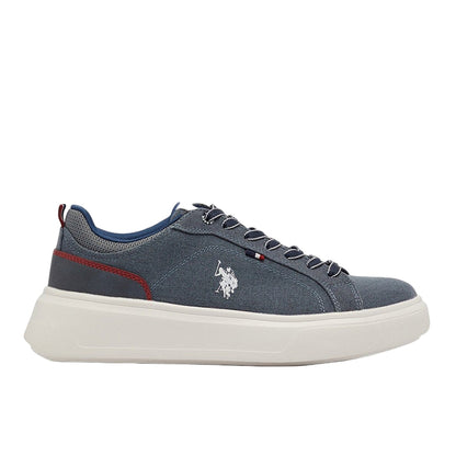 Men's Blue Low-Top Sneakers - Lightweight Shoes & Trendy Design Shoes for Everyday Wear