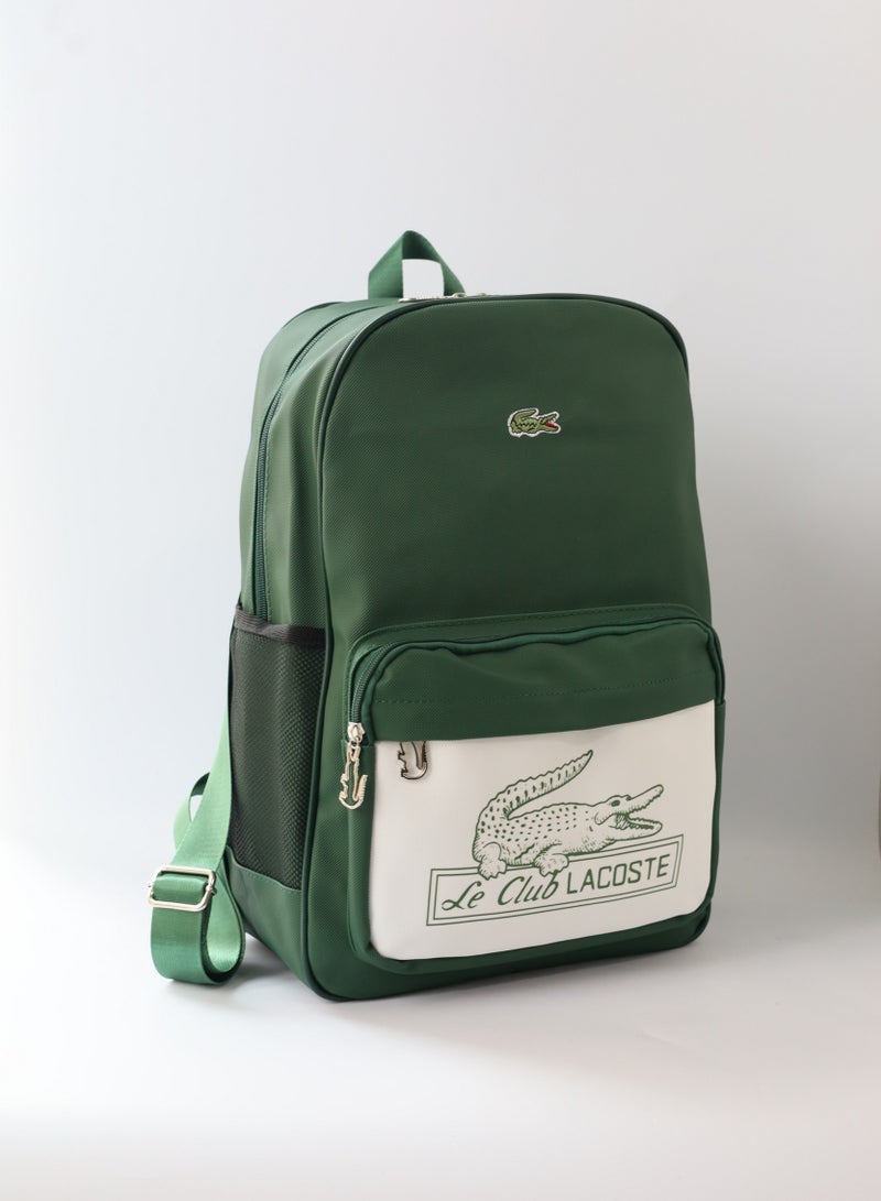 Lacoste Printed Men's backpack Green and White