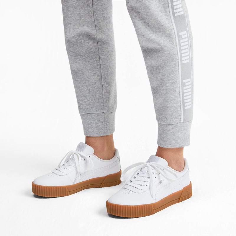 Carina Womens White Leather Trainers