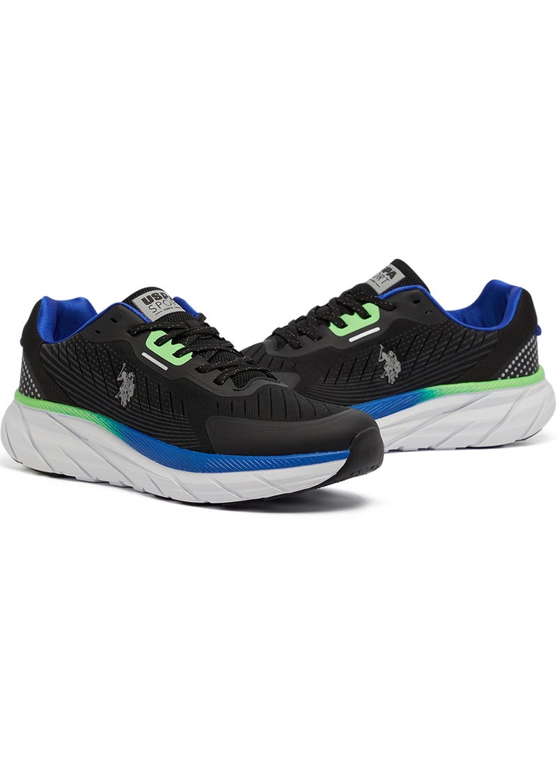 Men's Black Low-Top Sneakers - Lightweight Lace-Up Design, Comfortable for Everyday Outfits