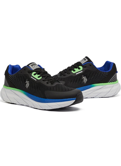 Men's Black Low-Top Sneakers - Lightweight Lace-Up Design, Comfortable for Everyday Outfits