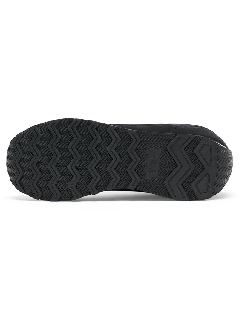Men's Black Sneakers - Classic Design with White Accents, Comfortable Casual Shoes for Everyday Style