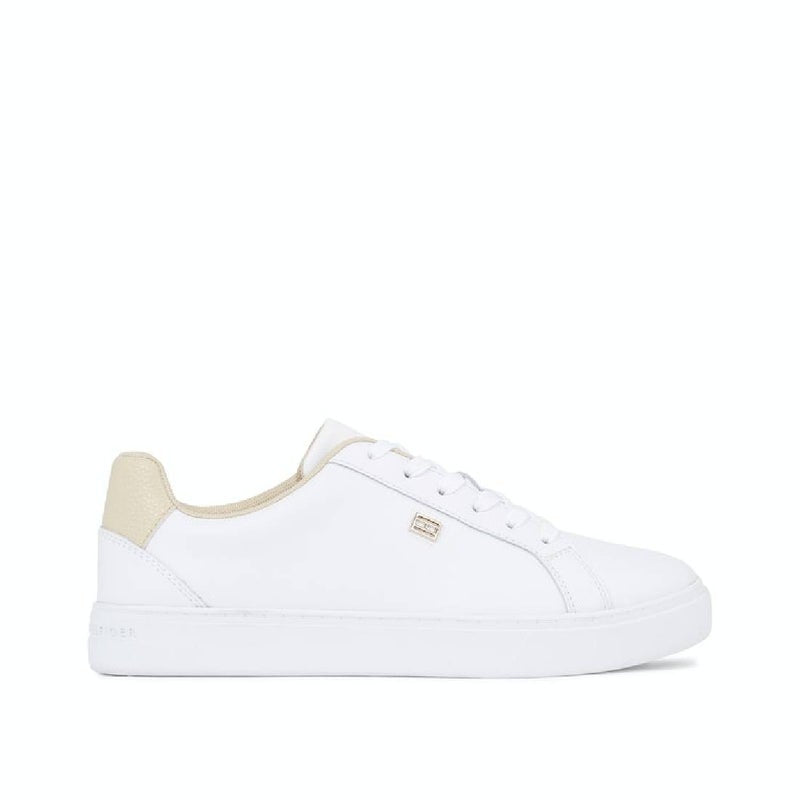 Women's Essential Leather Cupsole Court Trainers -  Leather upper, White