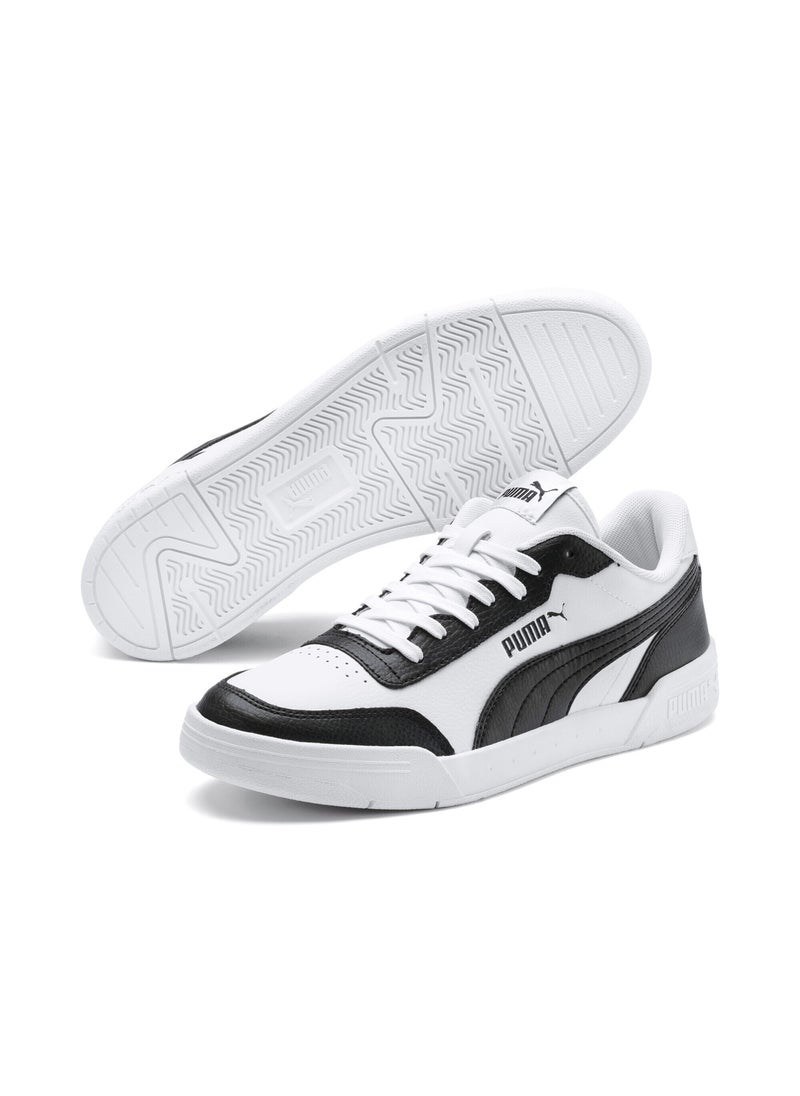 Caracal Unisex White Black Trainers