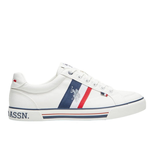 Men's White Low-Top Sneakers - Lightweight with White Sole, for Comfortable Casual Look