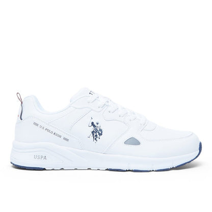 Men's White Low-Top Casual Sneakers with Iconic Branding for a Clean Look