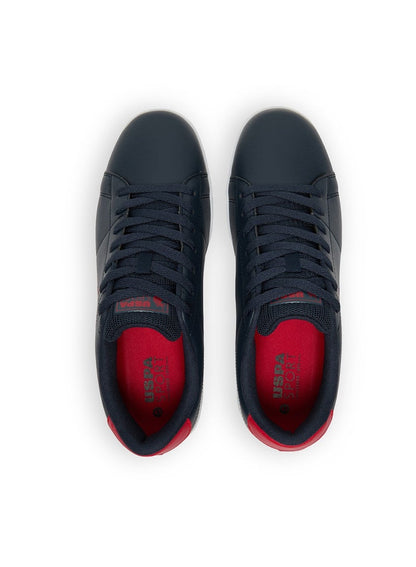 Men's Navy Low-Top Sneakers  -Lightweight Stylish Lace-Up Design with Comfort Cushioned Sole for Everyday Wear