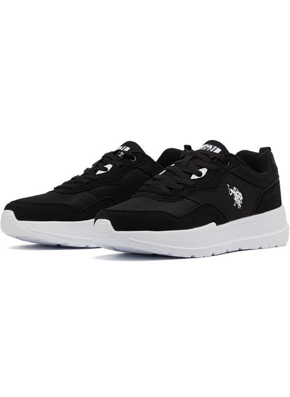 Men's Black Low-Top Sneakers - Lightweight Lace-Up Design, Comfortable for Everyday Outfits