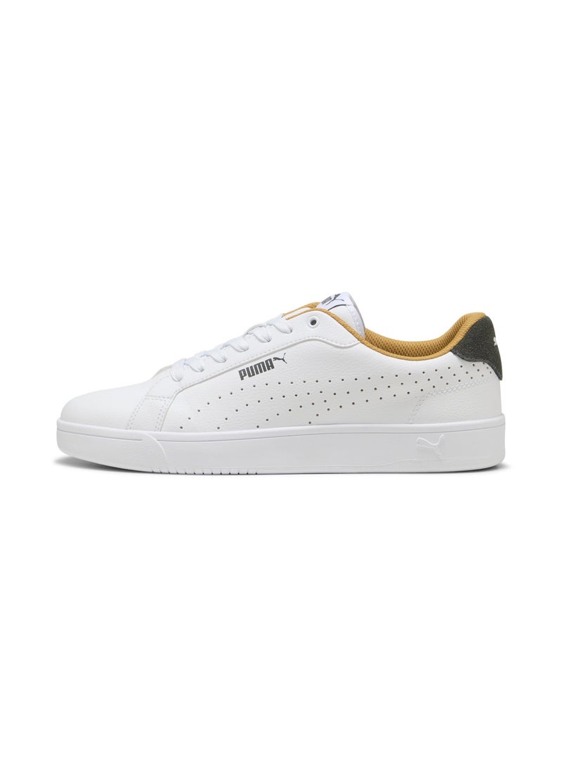 Grounded Perf Unisex White Sneakers