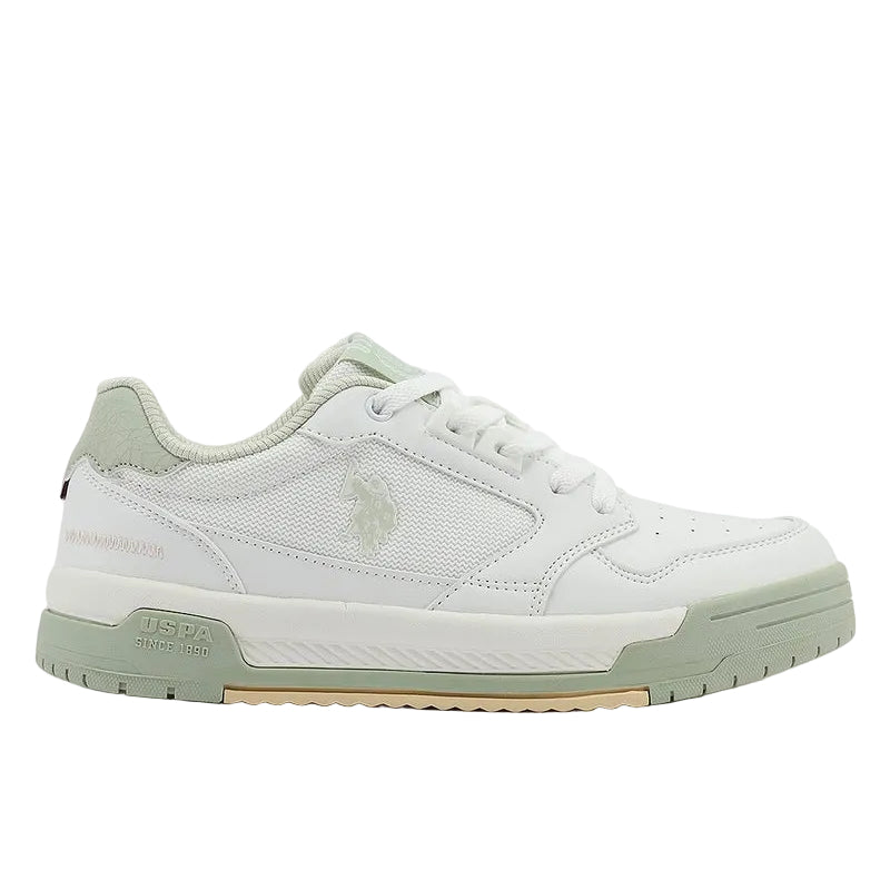 Women's White Sneakers - Bold Rugged Style Shoes with Durable Sole for Outdoor Wear