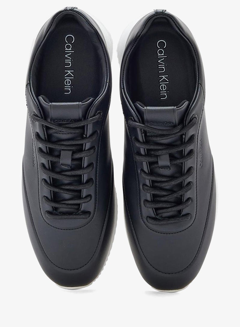 LACE UP LEATHER RUNNER TRAINERS