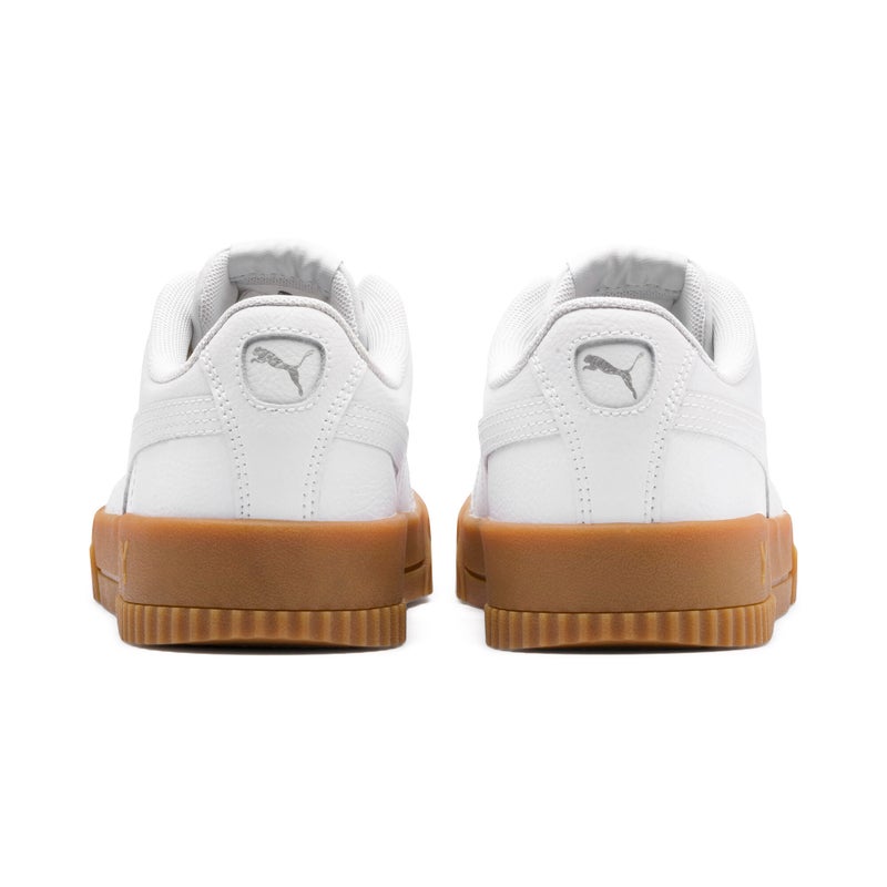 Carina Womens White Leather Trainers