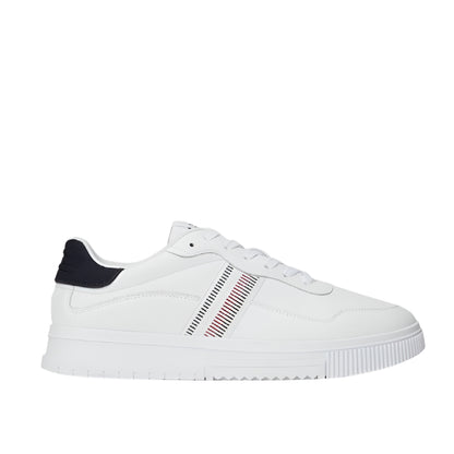 Signature Tape Textured Leather Sneakers