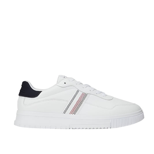 Signature Tape Textured Leather Sneakers