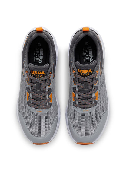 Men's Grey Low-Top Sneakers - Lightweight Lace-Up Design, Comfortable for Everyday Outfits
