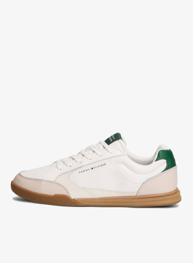 Low Profile Cupsole Trainers With Leather