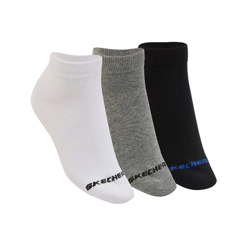 3 Pack Non-Terry Quarter Crew Socks