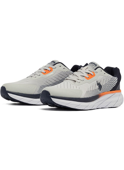Men's Grey Low-Top Sneakers - Lightweight Lace-Up Design, Comfortable for Everyday Outfits