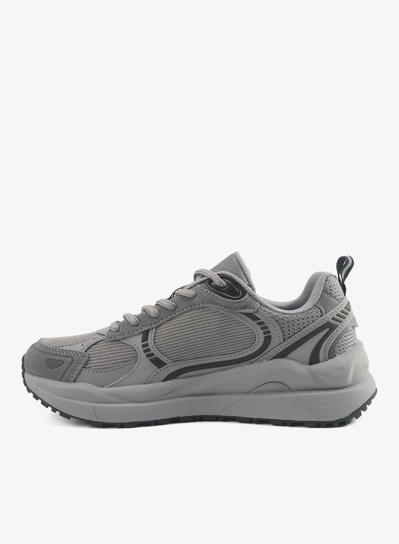 Men's Grey Low-Top Sneakers - Modern Design Shoes for All-Day Comfort