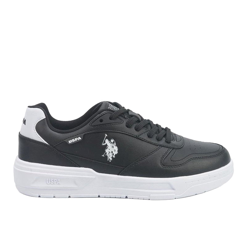 Men's Black Classic Low-Top Sneakers, Stylish Lace-Up Design Shoes Perfect for Casual Adventures