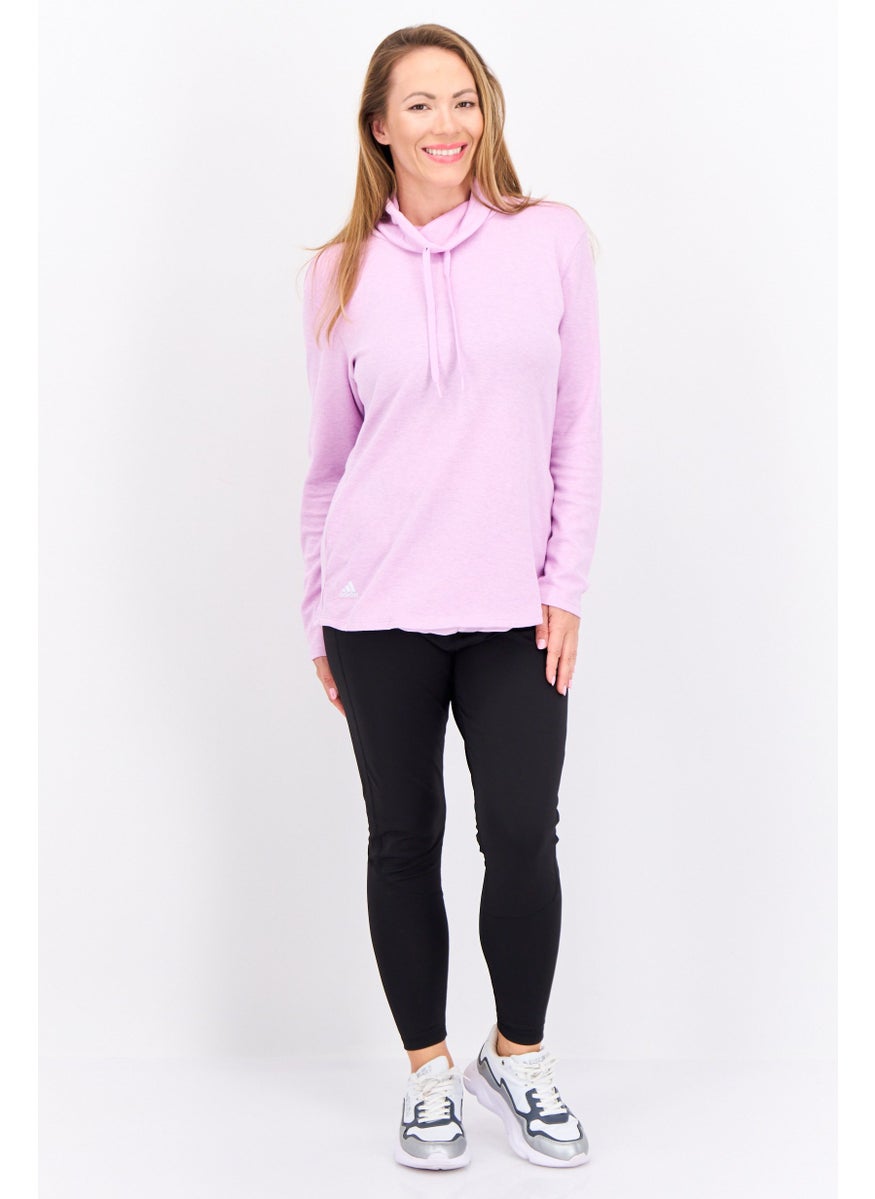 Women Sportswear Fit Long Sleeves Outdoor Sweatshirt, Lavender