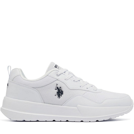 Men's White Low-Top Sneakers - Lightweight Lace-Up Design, Comfortable for Everyday Outfits