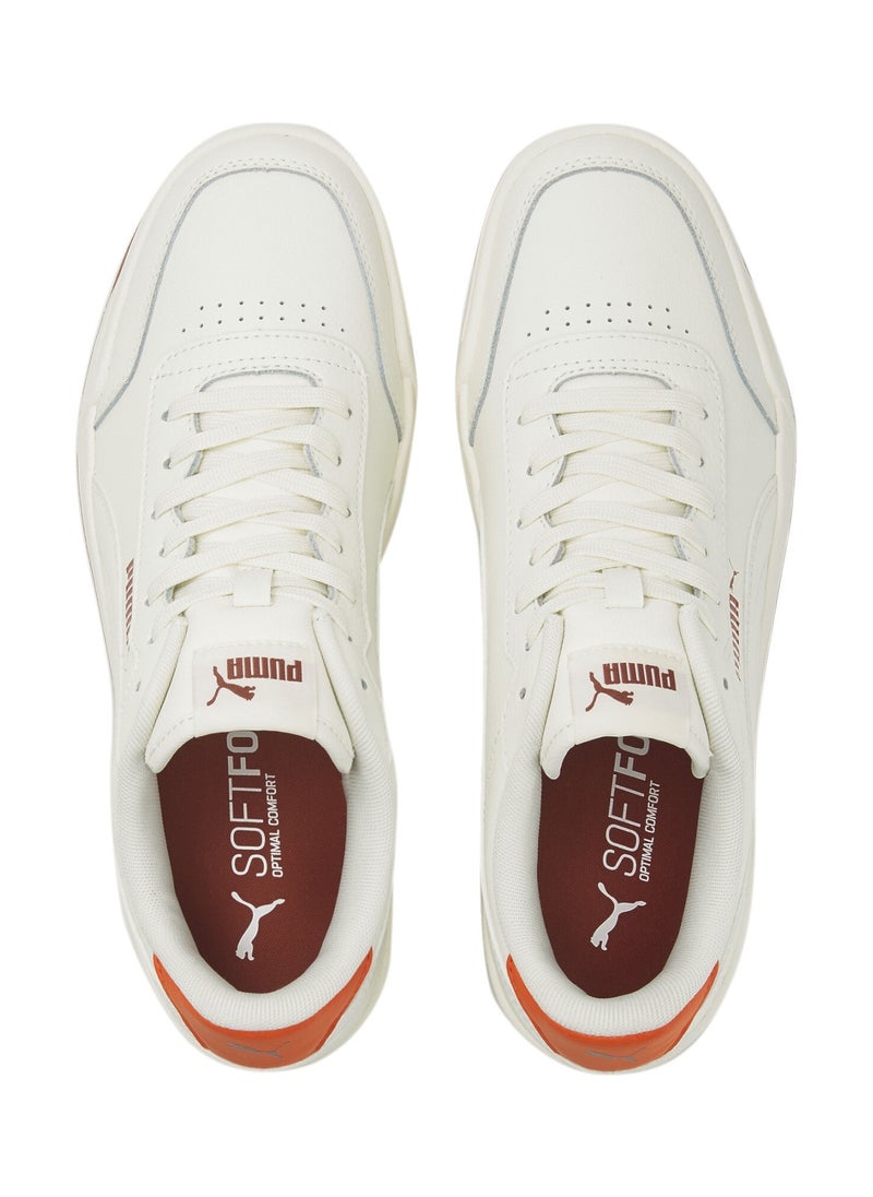 Caracal Unisex White Red Casual Sneakers