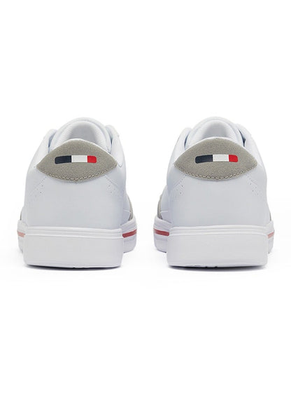 Men's White Low-Top Sneakers - Lightweight Lace-Up Design, Comfortable for Everyday Outfits