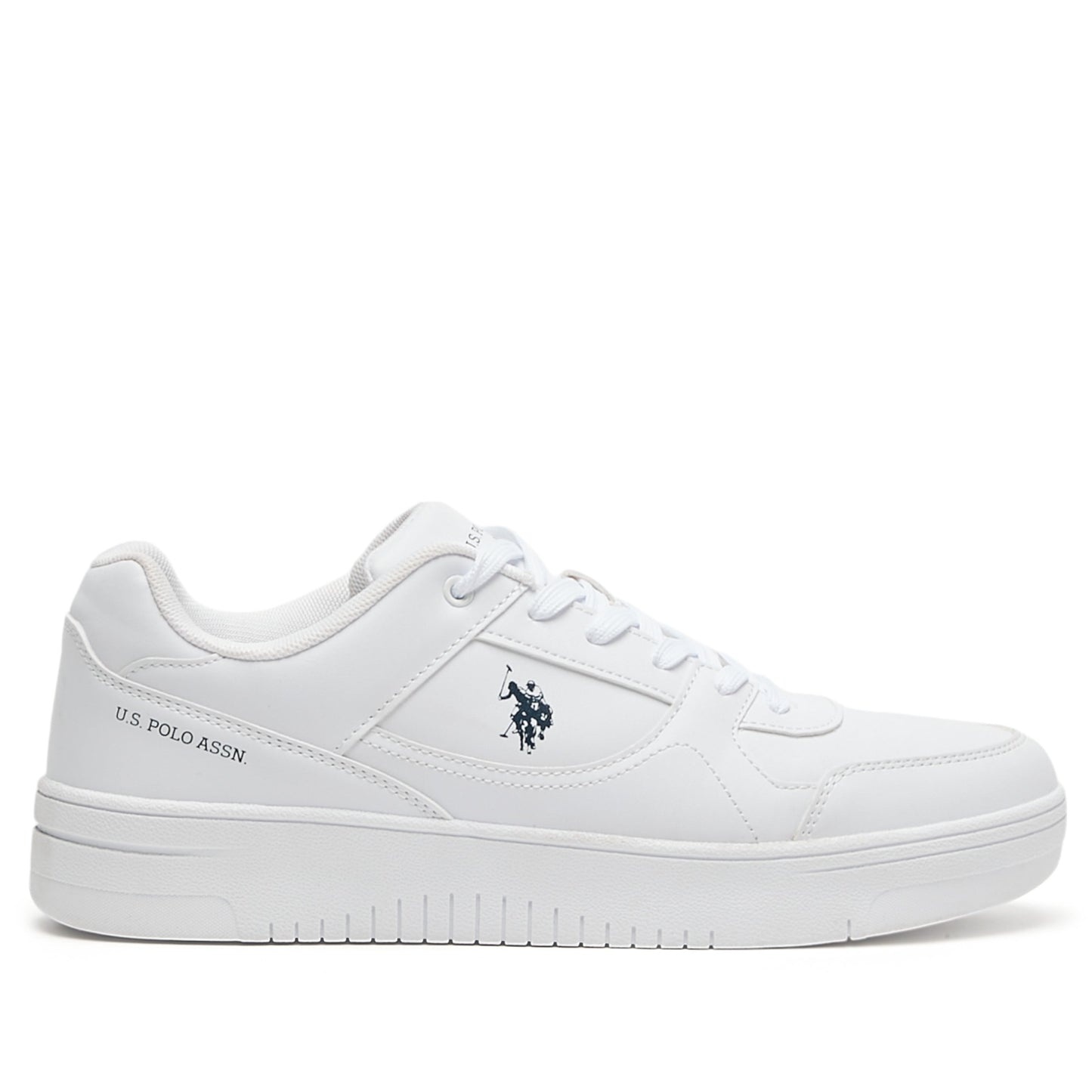 Men's Classic White Sneakers - All-White Low-Top Design, Comfortable Casual Shoes for Everyday Wear
