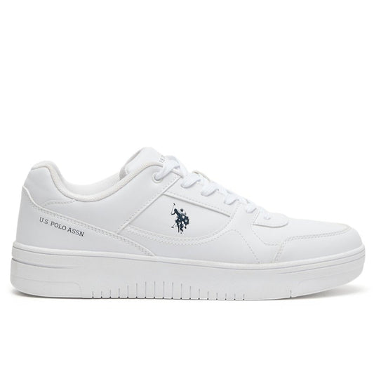 Men's Classic White Sneakers - All-White Low-Top Design, Comfortable Casual Shoes for Everyday Wear