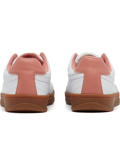 Women's White Low-Top Sneakers - Lightweight Timeless Lace-Up Style, Ideal for Casual Outings