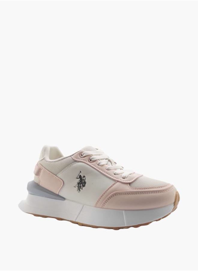 Women's Panelled Lace-Up Sneakers
