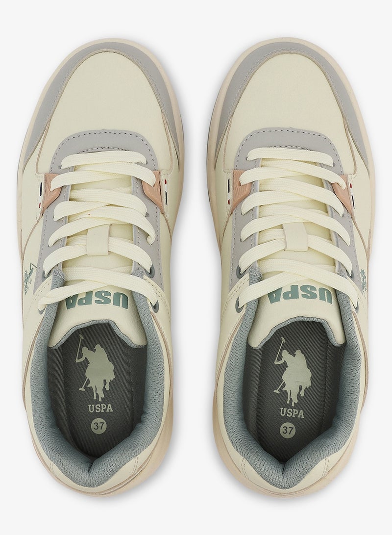 Women's  Beige Low-Top Sneakers - Style that Moves, Comfort Shoes that Lasts