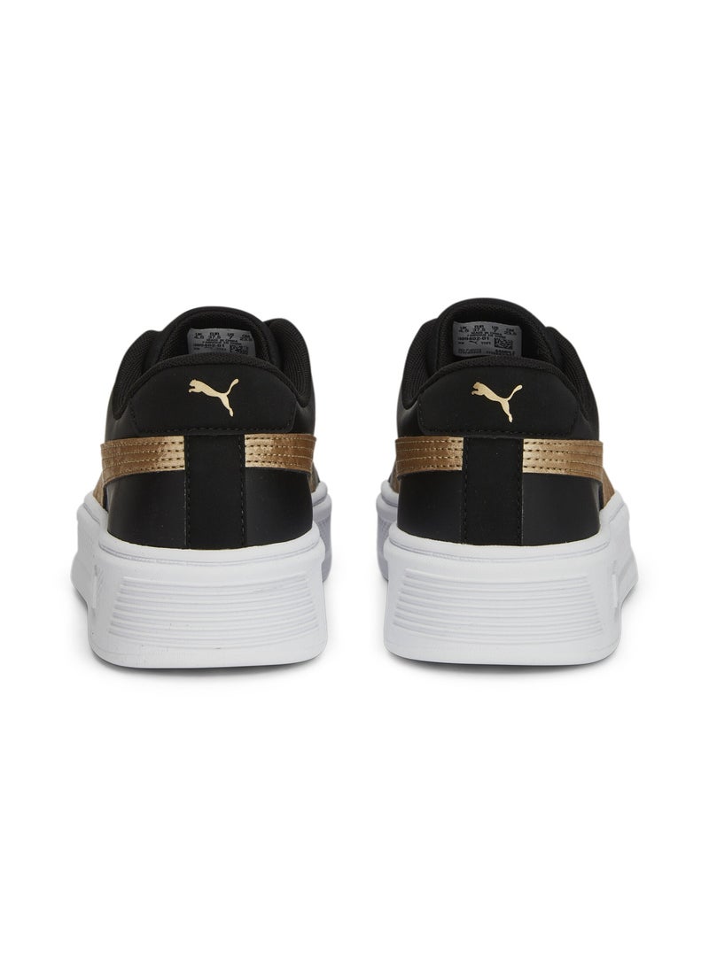 Smash Platform V3 Metallic Womens Black Sneakers