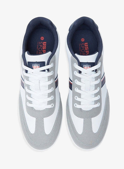 Men's White Low-Top Sneakers,Lightweight Shoes Casual for Classic Look