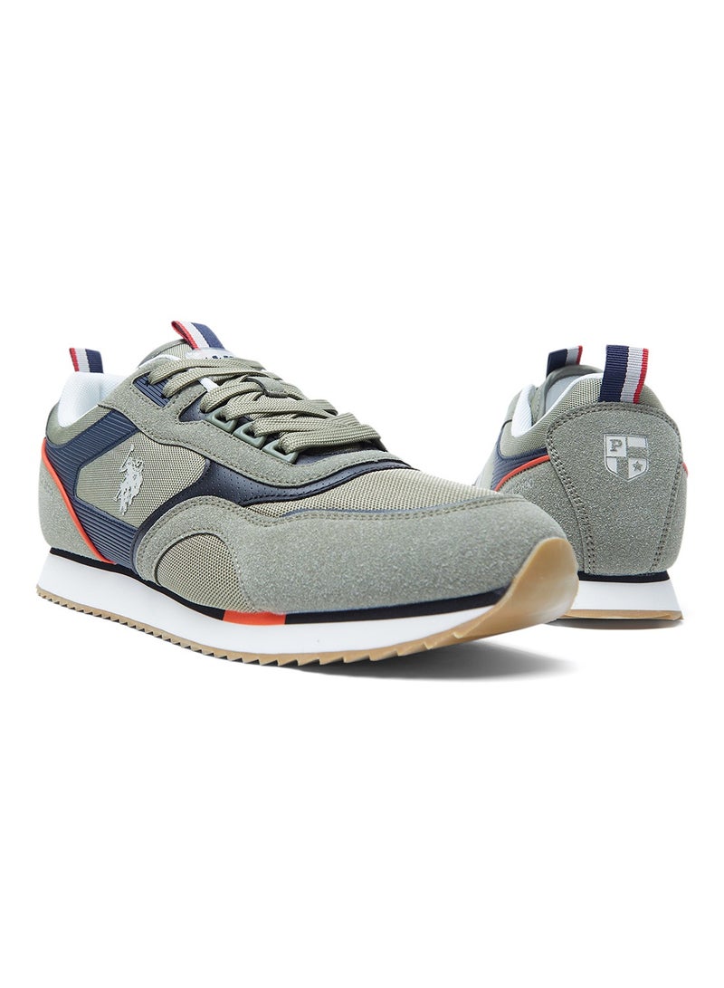 Men's Khaki Low-Top Sneakers - Lightweight Timeless Lace-Up Style