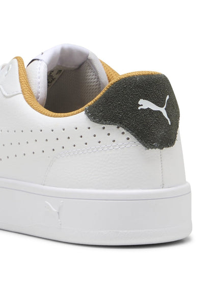 Grounded Perf Unisex White Sneakers