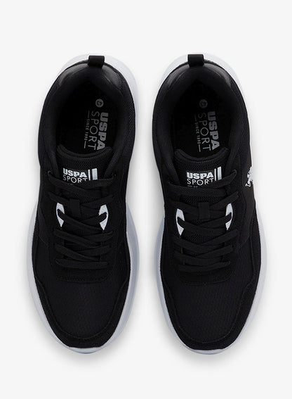 Men's Black Low-Top Sneakers - Lightweight Shoes Lace-Up Design, Comfortable for Everyday Outfits