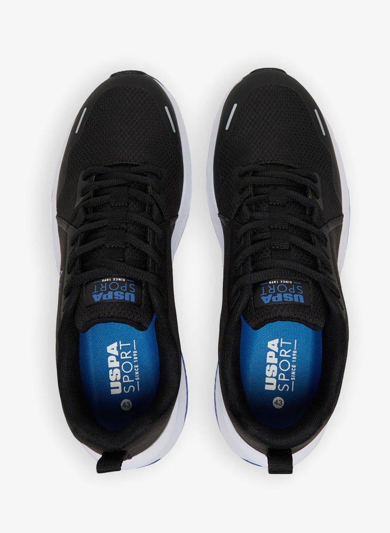 Men's Black Low-Top Sneakers Shoes - Lightweight Shoes Sleek and Comfortable for Daily Wear