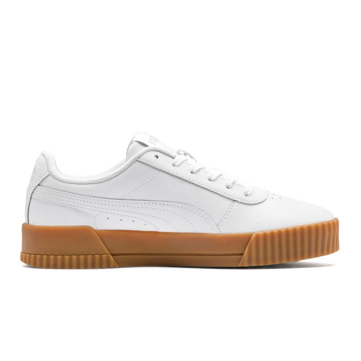Carina Womens White Leather Trainers