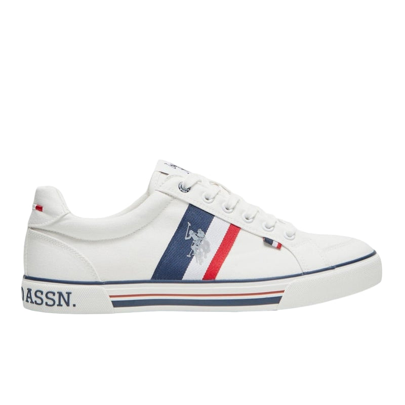 Men's White Low-Top Sneakers - Lightweight Shoes with White Sole, for Comfortable Casual Look