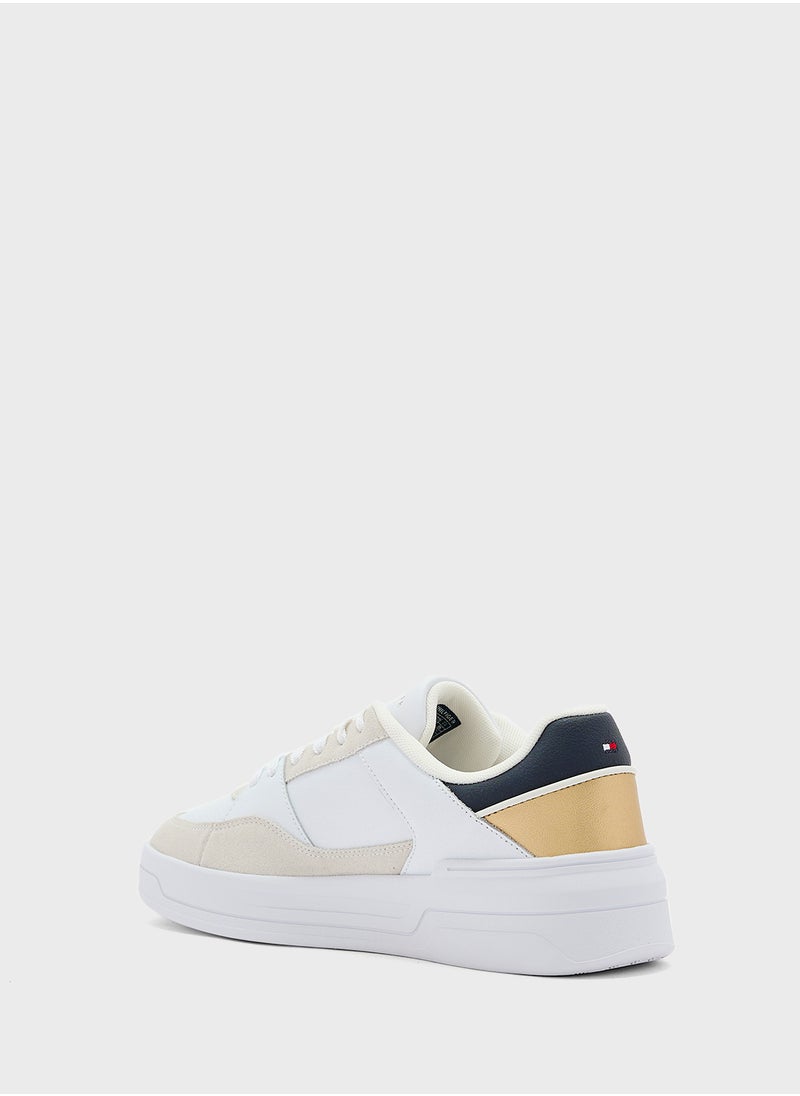 Logo Detail Lace Up Low Top Sneakers