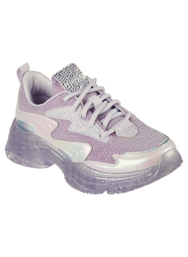 Skechers Prismatic Kids' Silver Lace-Up Shoes