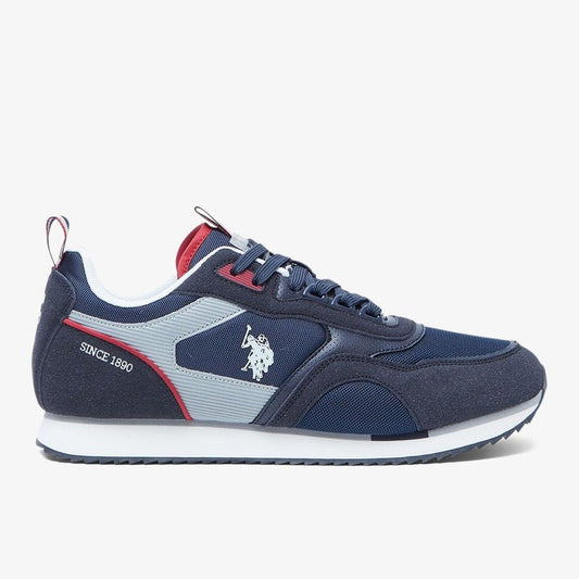 Men's Navy Low-Top Sneakers - Lightweight Shoes Timeless Lace-Up Style, Ideal for Casual Outings