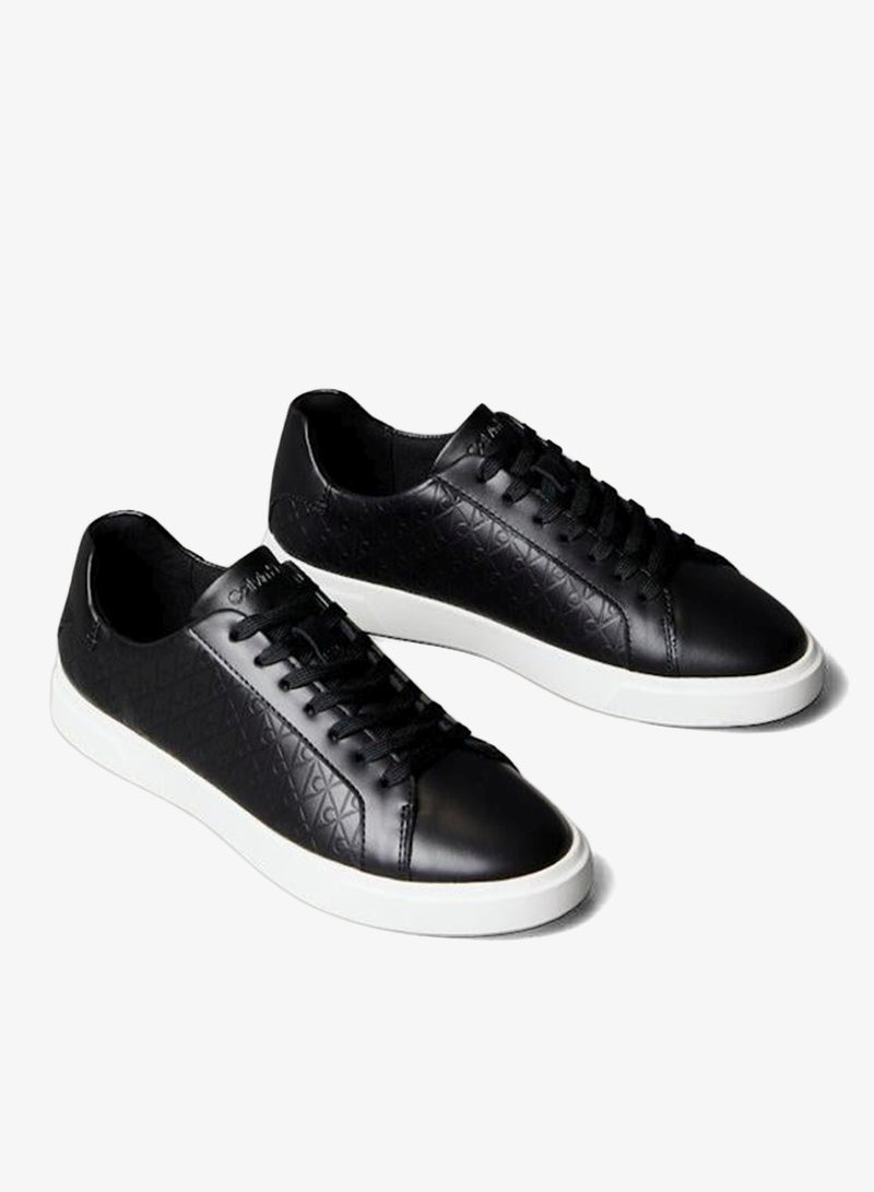 Leather Emblem Logo Pattern Trainers